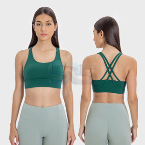 Sujetador deportivo informal sin costuras de algodón para mujer, ropa de gimnasio para Yoga, Top de entrenamiento ligero, logotipo personalizado OEM, soporte alto para correr - Product Image 3