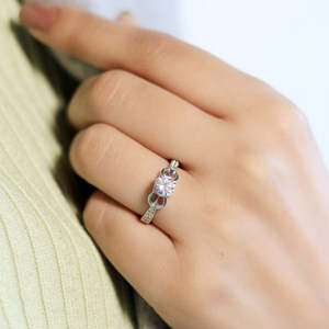 NOVAMART Fine Zarkan Trident Statement <b>Ring</b> 10k Gold and Platinum Rhodium Plated Featuring <b>Garnet</b> Topaz for Engagement Wholesale - Product Image 2