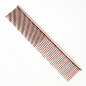 1 Uds. Peine de aseo para mascotas de acero inoxidable de estilo pequeño Simple, removedor suave de esteras sueltas y nudos de enredos para perros y gatos - Product Image 4