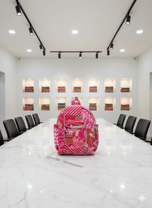 กระเป๋าเป้สะพายหลังแบบยูนิเซ็กซ์ ผ้าฝ้ายลายปะติด บุด้วยวัสดุออร์แกนิก ปิดด้วยซิป น้ำหนักเบา รับน้ำหนักได้ 10 กก. เหมาะสำหรับไปโรงเรียนและเดินทาง - Product Image 2