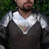 Par de hombreras, gorgetas, brazaletes y protecciones para piernas de Thranduil de Fantasía, de acero pulido lavable, personalizadas para TV/Película