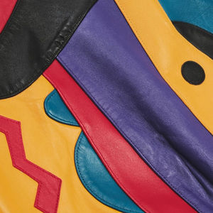 Blouson aviateur légendaire en polyester/coton pour hommes fait à la main avec motif de lettres multicolore imperméable et écologique pour l'automne - Product Image 4