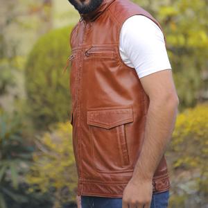 Chaqueta de cuero para hombre de diseño superior 100% de alta calidad con forro edredón de manga completa a un precio razonable diseño personalizado disponible - Product Image 2