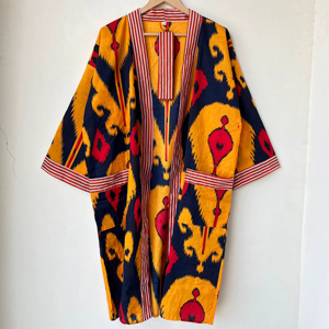 ชุดกิโมโนผ้าฝ้าย100% ชุดเดรสกิโมโนผ้าฝ้ายแสนสวยชุดเดรสกิโมโนผ้าฝ้ายอินเดียน้ำหนักเบาลายดอกไม้ของขวัญสำหรับเพื่อนเจ้าสาวของขวัญสำหรับเธอ - Product Image 1