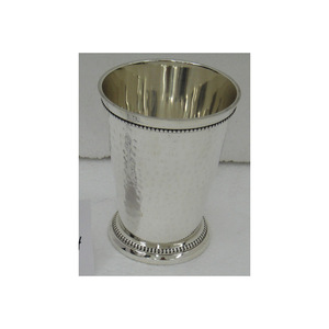 Tasses à jus menthe écologiques au design moderne verre Mojito Julep en métal plaqué argent de haute qualité à utiliser pour le mariage - Product Image 2
