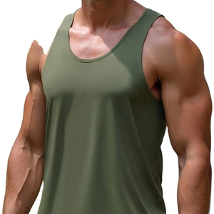 Nouveau style de débardeur en coton uni pour homme, respirant, décontracté, sans manches, essentiel pour l'été, vêtements de sport, logo personnalisé - Product Image 5