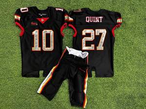 Vente en gros d'équipe kit pour jeunes club vintage en polyester ensemble d'uniformes de maillot de football américain en sergé avec mailles sublimées pour adulte - Product Image 5