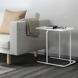 Forme rectangulaire de table d'appoint d'accent de tuyau en métal avec le revêtement de poudre blanche finissant la conception Simple de haute qualité pour le salon - Product Image 2