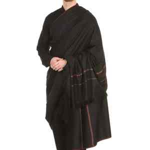 Chal de Lana Premium para Hombre, Suave, Cálido y Transpirable, Estilo Tradicional Tejido a Mano, Color Sólido, Estilo Oriental para Uso Diario y Formal - Product Image 3