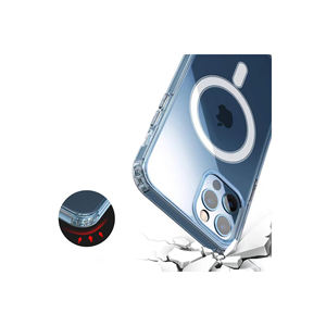 Coque de protection antichoc transparente de luxe Netzy en PC rigide compatible MagSafe pour iPhone 14 avec motif gaufré - Product Image 4