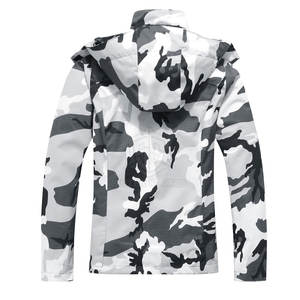 Veste de pluie en polyester léger de style High Street pour hommes, fermeture éclair complète pour la saison hivernale - Product Image 2