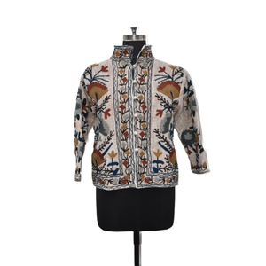 Veste Coton TNT SUZANI Brodée Manteau Femme Respirant Doublure Coton Motif Floral Casual Hiver - Product Image 1