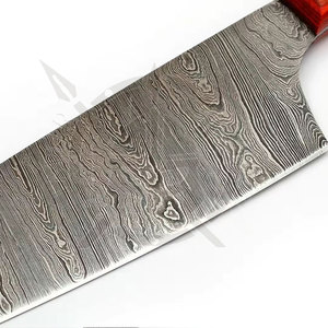 Hoja de acero de Damasco de 8 pulgadas de alta calidad, cuchillo de Chef hecho a mano personalizable con mango de hueso, Apto para lavavajillas y ecológico - Product Image 6