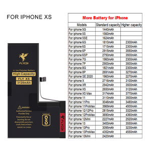 Flycdi <span class=keywords><strong>แบ</strong></span><span class=keywords><strong>ต</strong></span>เตอรี่โทรศัพท์มือถือความจุสูงสำหรับ iPhone XS MAX 5 5 5S SE <span class=keywords><strong>6</strong></span> 6S 7 8 <span class=keywords><strong>PLUS</strong></span> x XR XS 11 12 - Product Image 3