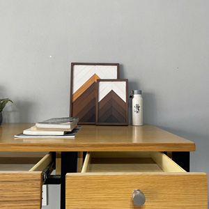 Bureau PC personnalisable en bois de pin de style moderne Mobilier de bureau de couleur naturelle - Product Image 6