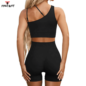Venta caliente Sujetador deportivo de alta calidad y pantalones cortos al por mayor Mujeres Pantalones cortos Yoga Conjuntos de mujer Conjunto de 2 piezas mujeres - Product Image 2