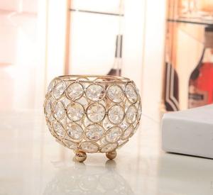 Portavelas votivo de cristal hecho a mano, soporte de luz de té, vajilla decorativa, centro de mesa elegante para decoración elegante del hogar - Product Image 3