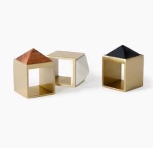 Anneau de serviette rond en métal doré moderne, écologique, pour un usage quotidien, décoration de la maison, cadeaux - Product Image 2