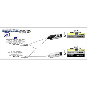 Tubo de Conexión Urbann Racing para XMAX 400 2017-2020, Nuevo Sistema de Escape de Acero Inoxidable en Caja, Motocicleta ARROW 53071MI - Product Image 2