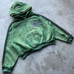 ชุดวอร์มแบบมีฮู้ดสองชั้น ตัดเย็บแบบย้อนยุค ล้างสีแบบวินเทจ ผ้าฟลีซคอตตอน 100% ทรงโอเวอร์ไซส์ ผ้าคอตตอนหนานุ่ม สไตล์เรียบง่ายแบบสั่งทำ - Product Image 3