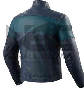 Elegante ropa deportiva de carreras para hombres, chaqueta de moto negra personalizada, hecha de cuero de piel de oveja Real, transpirable, estampado de moda - Product Image 4