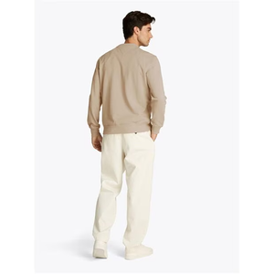 Sudadera lisa de gran tamaño con hombros caídos, sudadera de cuello redondo, sudadera informal de uso diario para hombres - Product Image 4