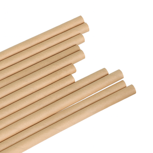 Factory Direct Eco-Friendly Food Grade Black Stripe Kraft Paper Biodegradable Disposable 197mm Modern <b>Drink</b> <b>Straws</b> for Coffee - Product Image 3