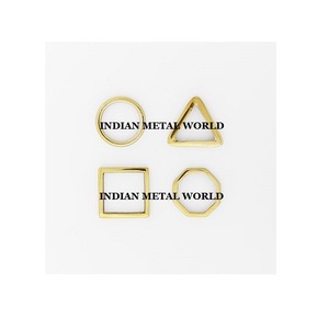 ชุดแหวนรองผ้าเช็ดปากทำจากทองเหลืองทรงและขนาดสำหรับร้านอาหาร4ชิ้น - Product Image 4