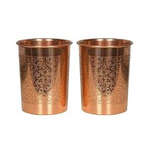 แก้วน้ำดื่มโลหะทำจากทองแดงดีไซน์แบบทุบสำหรับใช้ในบ้านเครื่องครัวใช้ในการจัดเลี้ยง - Product Image 2