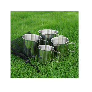 Vaso de cerveza de acero inoxidable pulido brillante hecho a mano, taza de doble pared de 200ml, taza de cerveza con logotipo Occidental ecológico, agua - Product Image 4