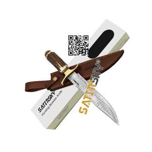 Ensemble de couteaux à steak en acier Damas faits à la main par Satinsky, 6 pièces, poignée ergonomique, certifié CE, acier à haute teneur en carbone 1095+15N20 - Product Image 6