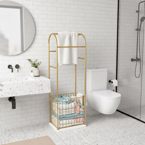 KPT68013 Perchero de pie con cesta para organizar toallas de baño - Product Image 2