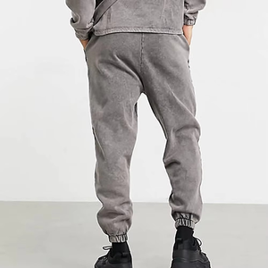 Pantalon pour homme respirant à cordon de serrage, anti-rides, délavé à l'acide, teinture unie, nouveau design, confortable, pantalon décontracté pour adulte, haute qualité - Product Image 5