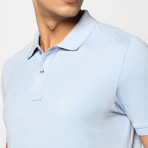 Camiseta de Jersey de Color Sólido para Hombre, 2025, 100% Algodón, Antiarrugas, Formal, Casual, Cuello Alto, Manga Corta, Corte Ajustado - Product Image 6