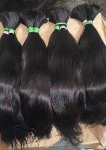 Extensiones de cabello humano crudo virgen de templo indio sin procesar cutícula alineada Remy suave cómodo recto onda de agua Natural - Product Image 5