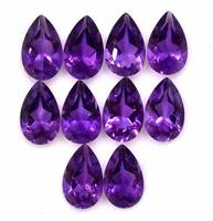 Top Qualité Naturel À Facettes Violet Améthyste Poire Coupe Pierres Précieuses En Vrac Calibré Pierre De Coupe Précieuse En Gros Lot Pour Bijoux