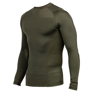 Transpirable 100% Material de poliéster Sublimado en blanco Hombres Rash Guards Mangas largas Hombres Rash Guard Camisas de compresión - Product Image 5