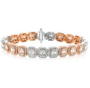 Pulsera de Moissanita VVS1 con Cuentas, Plata de Ley 925, Joyería de Lujo Romántica con Efecto Hielo, Pasa Prueba de Diamante, Moda - Product Image 1