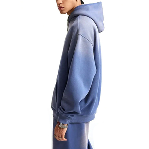 Nuevo chándal de lavado ácido con logotipo personalizado de fábrica OEM para hombre, ropa de calle de moda de gran tamaño de ajuste Regular, chándal de lavado ácido - Product Image 3