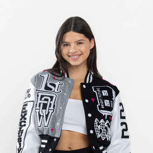 Chaqueta Universitaria Personalizada con Logotipo para Hombre, Estilo Juvenil, Diseño Informal de Invierno, de Alta Calidad, con Mangas Largas, Talla Grande, de Algodón - Product Image 5