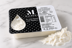 Queso Stracciatella Fresco Italiano de Alta Calidad, 250g, en Bandeja, Relleno Cremoso de Burrata, Producto Lácteo para Venta al por Menor y Servicio de Alimentos - Product Image 5