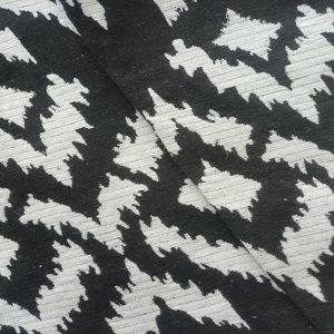 Vente en gros de tissu jacquard en coton de conception personnalisée, technique de teinture en fil respirant, style bohème noir beige pour vêtements, sacs - Product Image 3