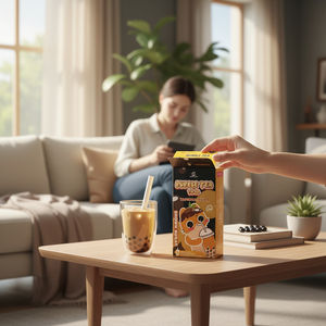 ชุดชงชาไข่มุกน้ำตาลทรายแดงสำเร็จรูปพร้อมลูกตาปิโอก้าและผงชานม - Product Image 4