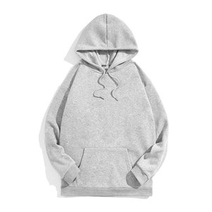 Inflation — sweat-shirt respirant gris uni pour les hommes, avec poche kangourou, manches longues, vêtement léger - Product Image 1