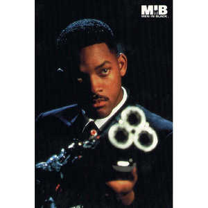 Affiche élégante « Hommes en noir » style carte postale - Product Image 1