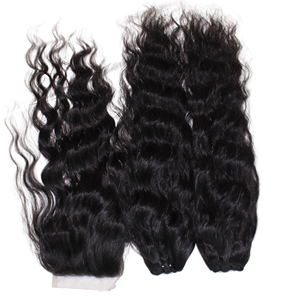100% extensions de cheveux humains vietnamiens paquets de cheveux bon marché avec fermeture frontale en dentelle vague 2 - Product Image 6