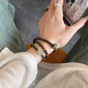 Bracelet en Aventurine Naturelle, Jade, Tourmaline, Œil de Tigre, Cristal de Guérison, Bois d'Agar, Réglable, Bijou Spirituel, Cadeau Unisexe - Product Image 2