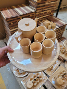 Eco-Friendly Biodegradable Bamboo Tumbler Laser Engraved Logo Reusable Cocktail <b>Tiki</b> <b>Cups</b> for Christmas Natural Bamboo - Caryln - Product Image 4