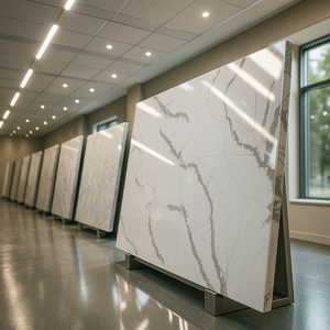 Diseño moderno Timeless Calacatta Classic Cut-to-Size Stone ClioStones CC2 20mm/30mm Durable impermeable para piso Vanity Top Wall - Product Image 5