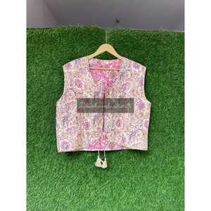 Abrigo Unisex de algodón 100%, Chaqueta corta acolchada a mano para mujer para fiestas y ocasiones especiales, chaleco cómodo - Product Image 3